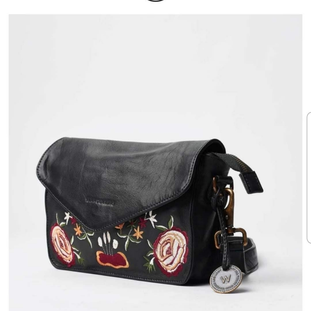 Wanderers Travel Co floral embroidered crossbody